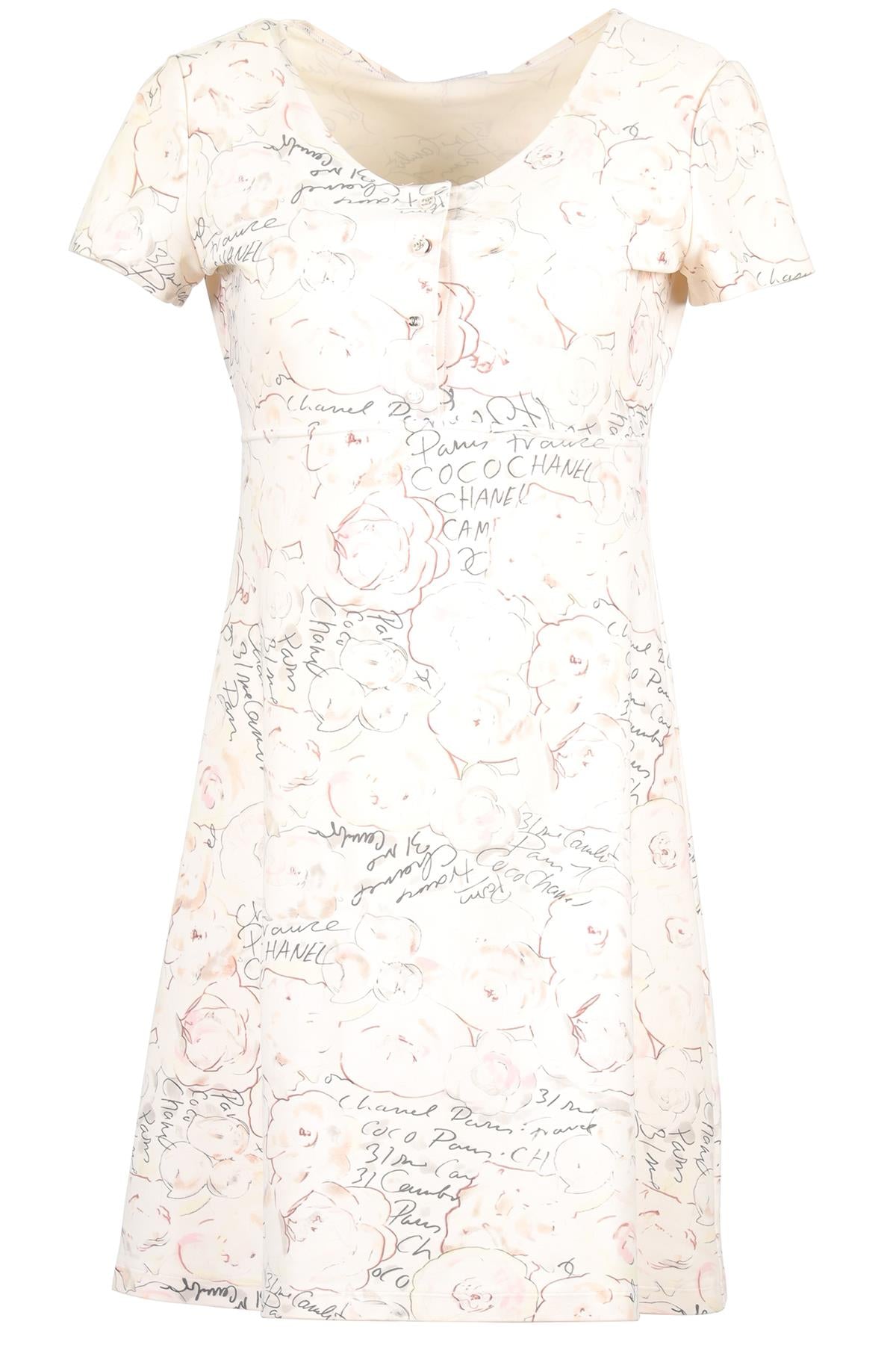 CHANEL MULTI 1998 JERSEY MINI DRESS FR 42 UK 14