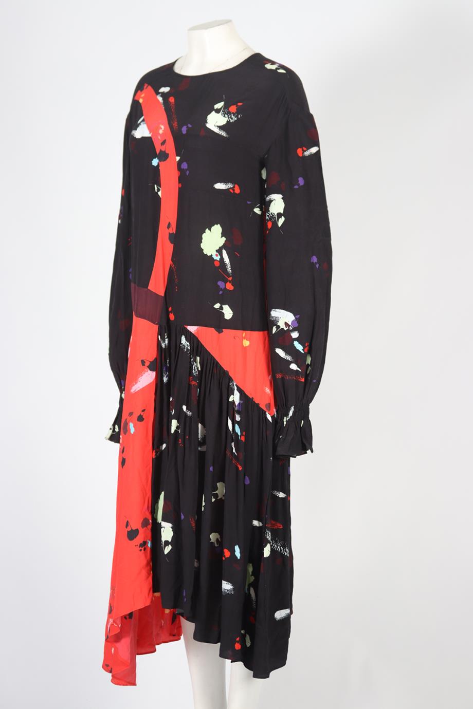 PREEN LINE PRINTED CREPE MAXI DRESS LARGE