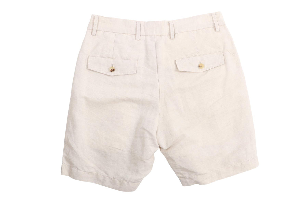 SATURDAYS NEW YORK CITY ECRU MENS LINEN SHORTS UK 30 FR 38 IT 46