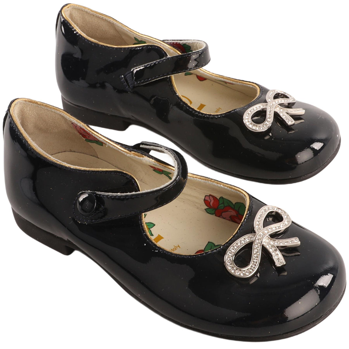 GUCCI NAVY KIDS GIRLS BALLET FLATS EU 25 UK 7 US 10