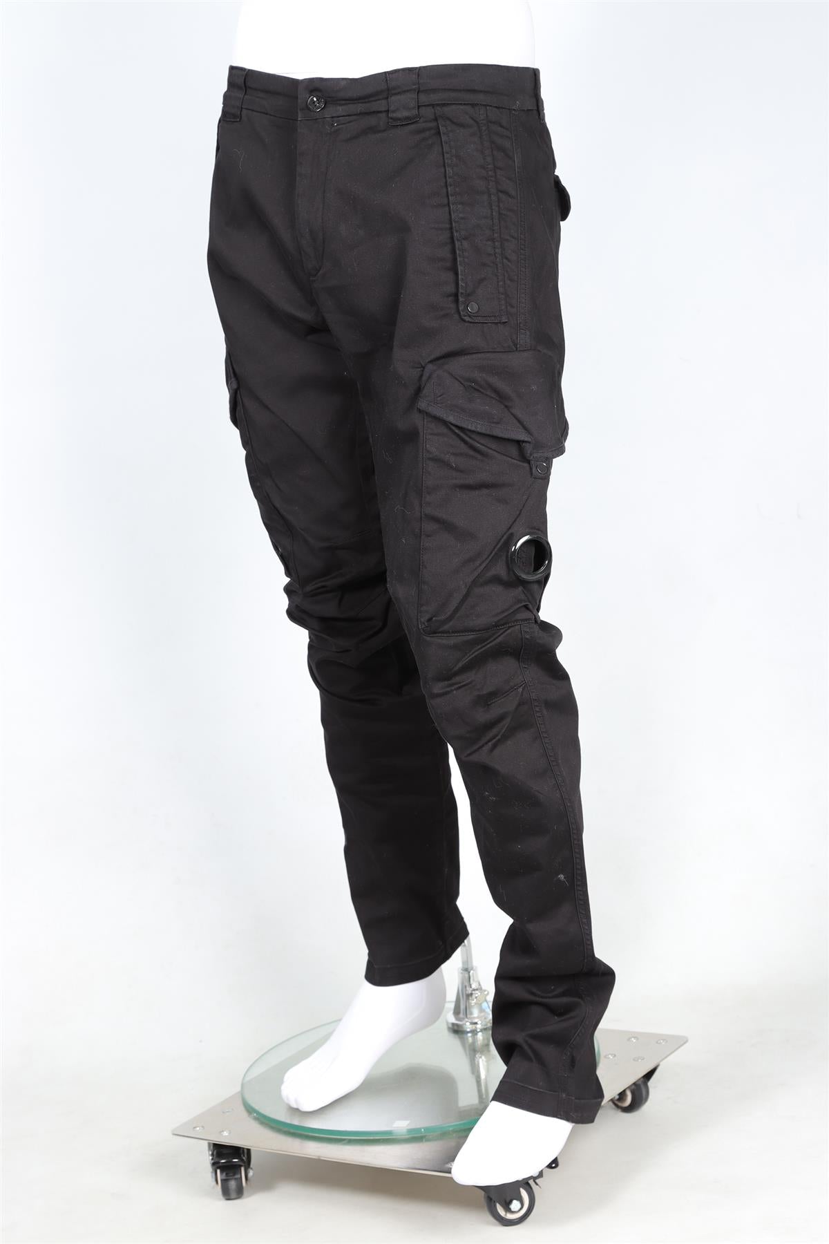 C.P. COMPANY BLACK MEN'S COTTON CARGO PANTS IT 48 UK/US 32