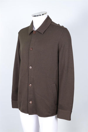 LORO PIANA GREEN MEN'S COTTON JACKET XXLARGE