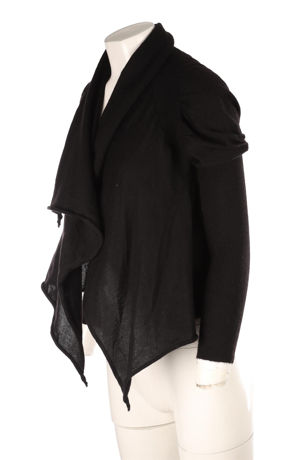 ALEXANDER MCQUEEN BLACK CASHMERE CARDIGAN MEDIUM