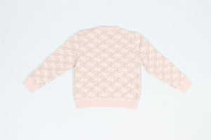 FENDI PINK KIDS GIRLS FF WOOL SWEATER 24 MONTHS