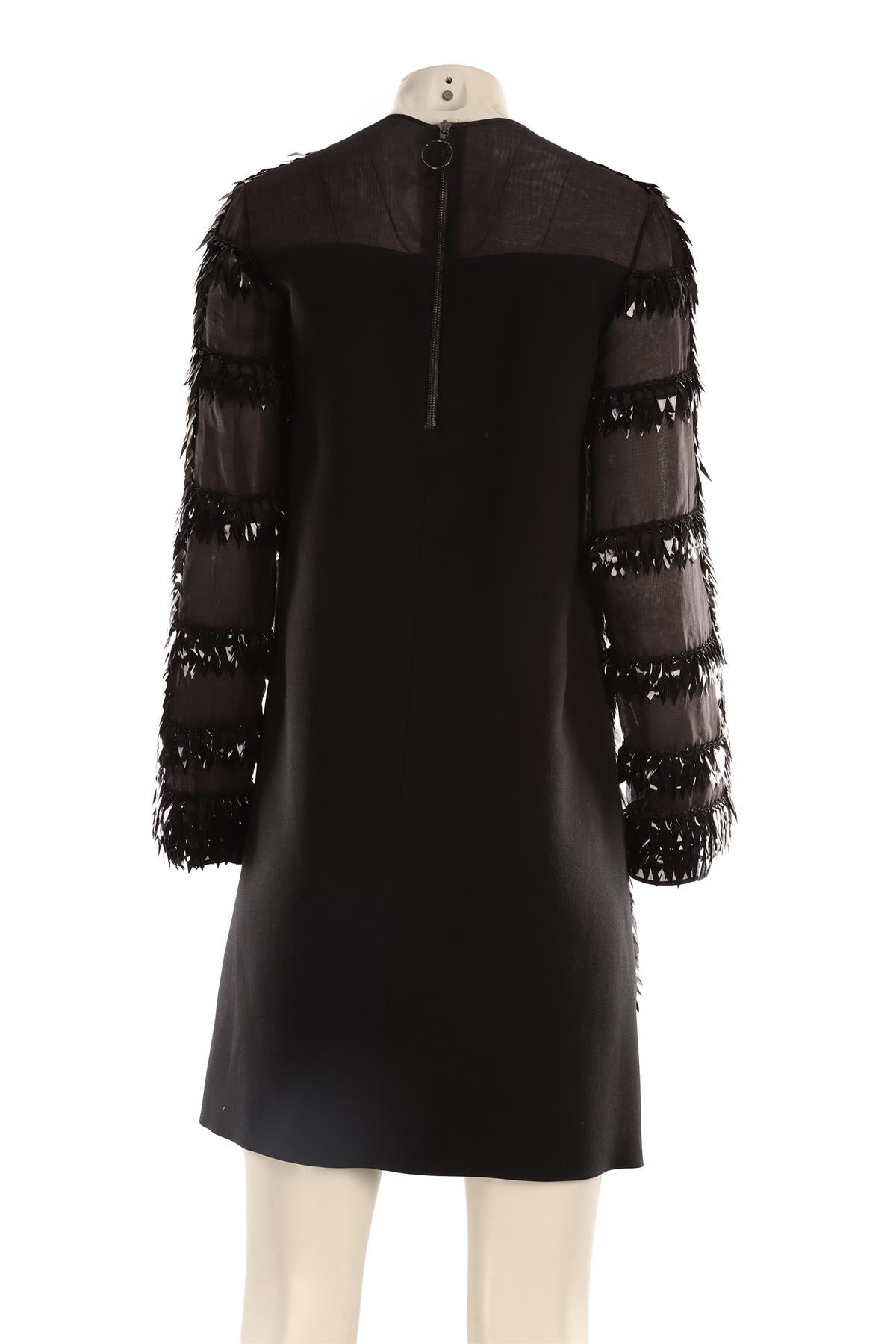 ROKSANDA BLACK SEQUIN MINI DRESS SMALL