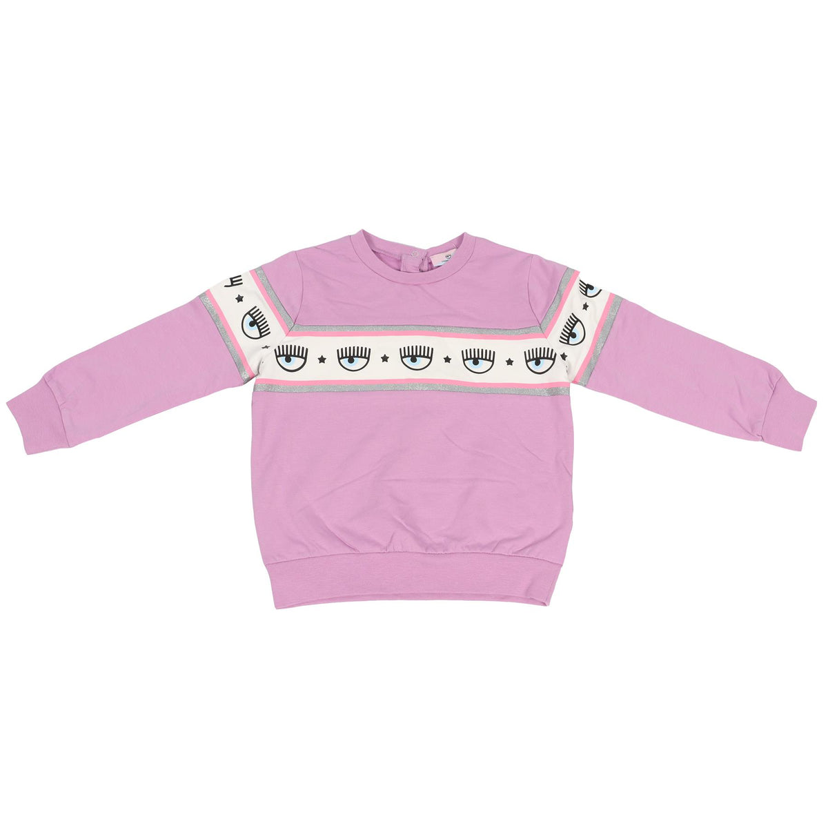 CHIARA FERRAGNI PURPLE KIDS GIRLS COTTON SWEATSHIRT 36 MONTHS