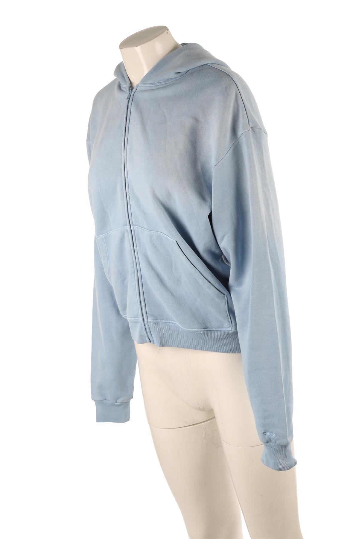 SKIMS BLUE COTTON HOODIE SMALL