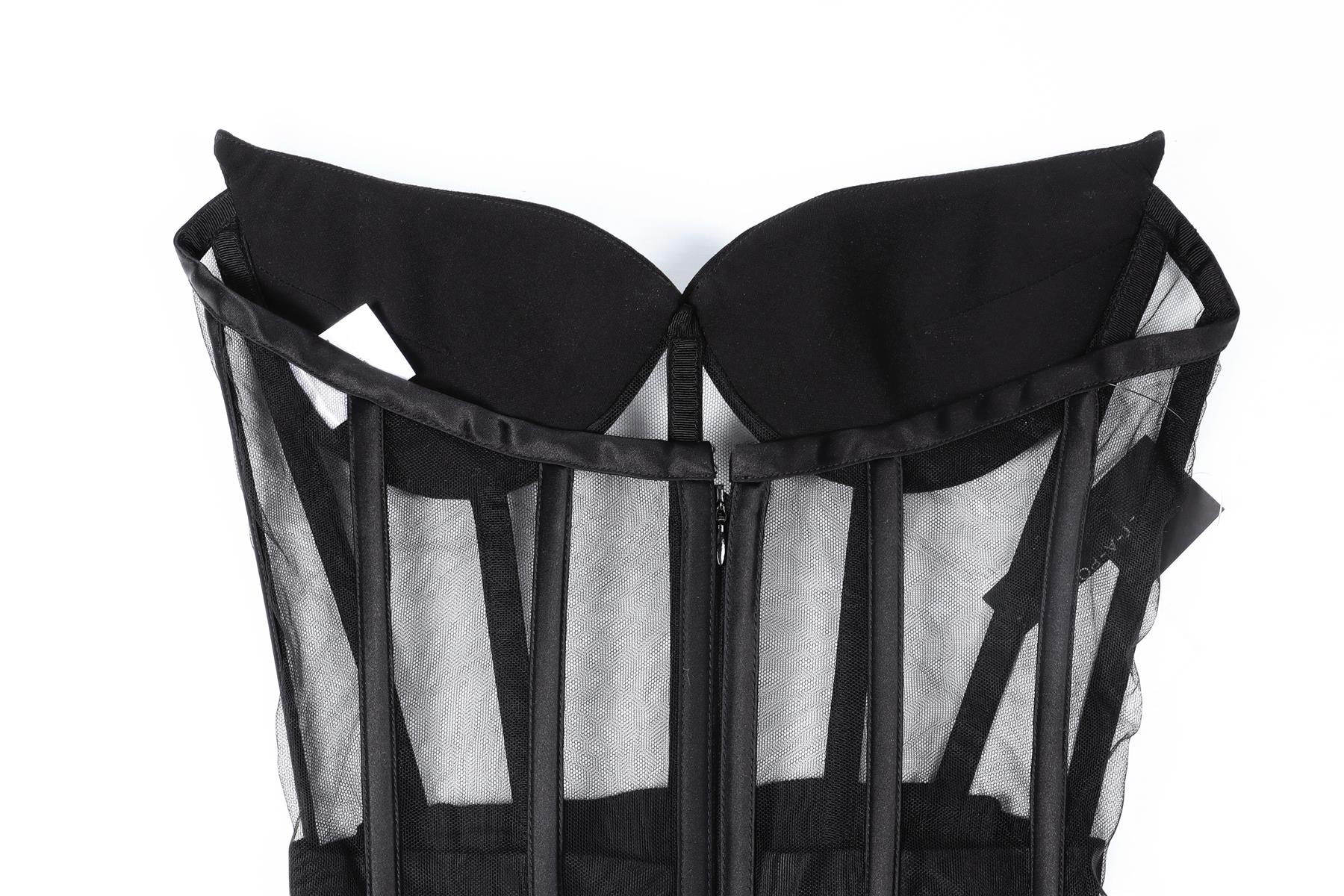 MÔNOT BLACK MESH BODYSUIT XXSMALL