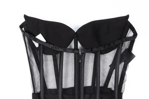MÔNOT BLACK MESH BODYSUIT XXSMALL