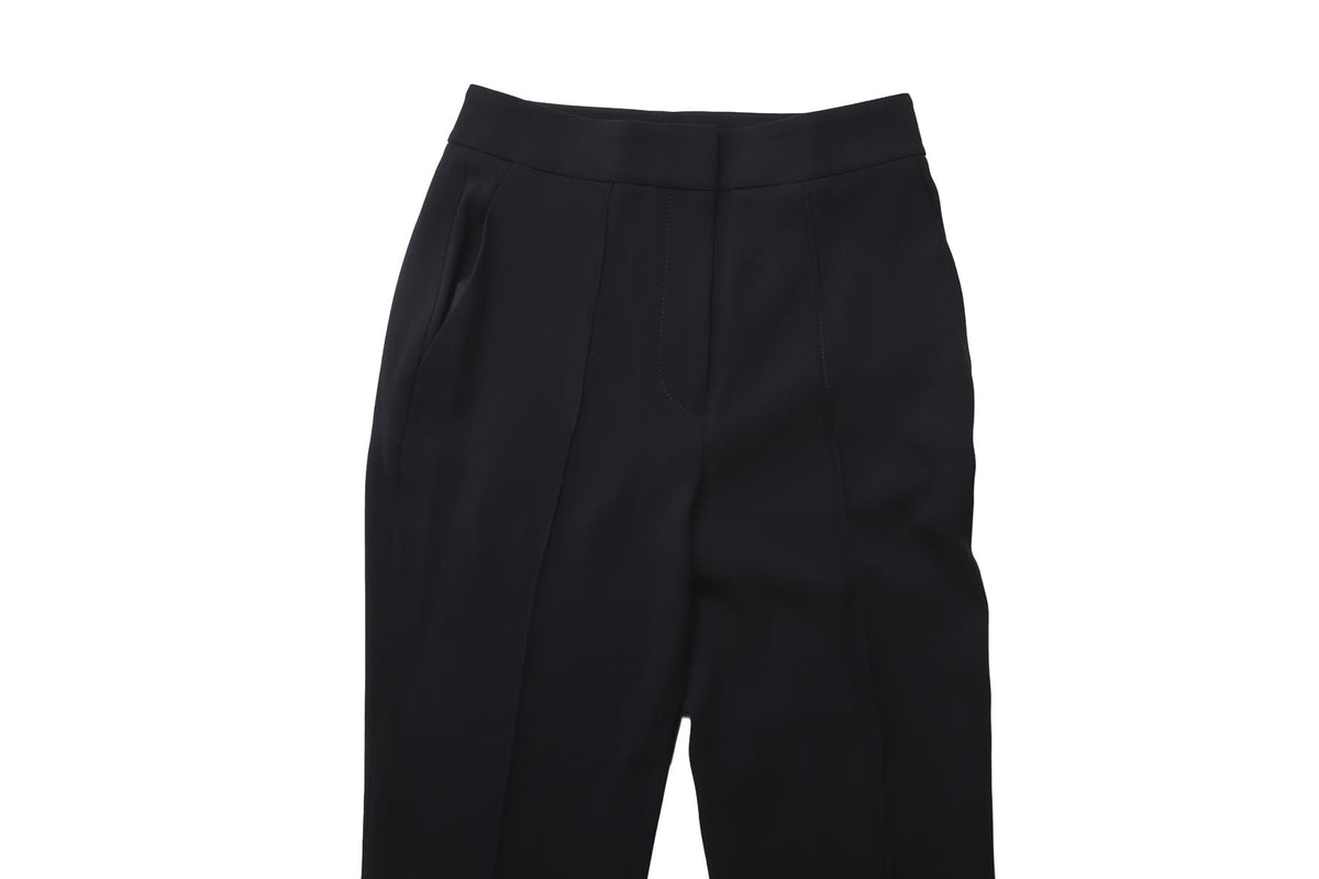 DIANE VON FURSTENBERG NAVY CREPE STRAIGHT LEG PANTS US 0 UK 4