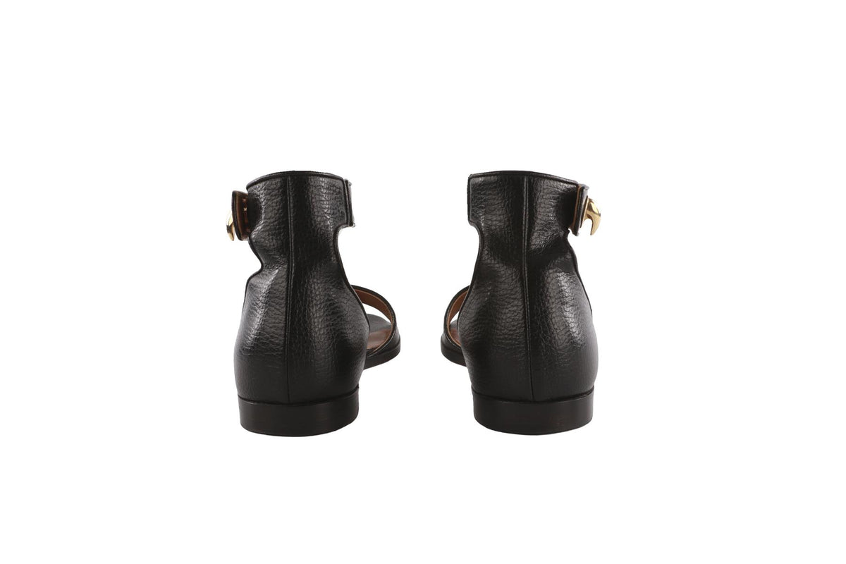 GIVENCHY BLACK LEATHER SANDALS EU 39 UK 6 US 9
