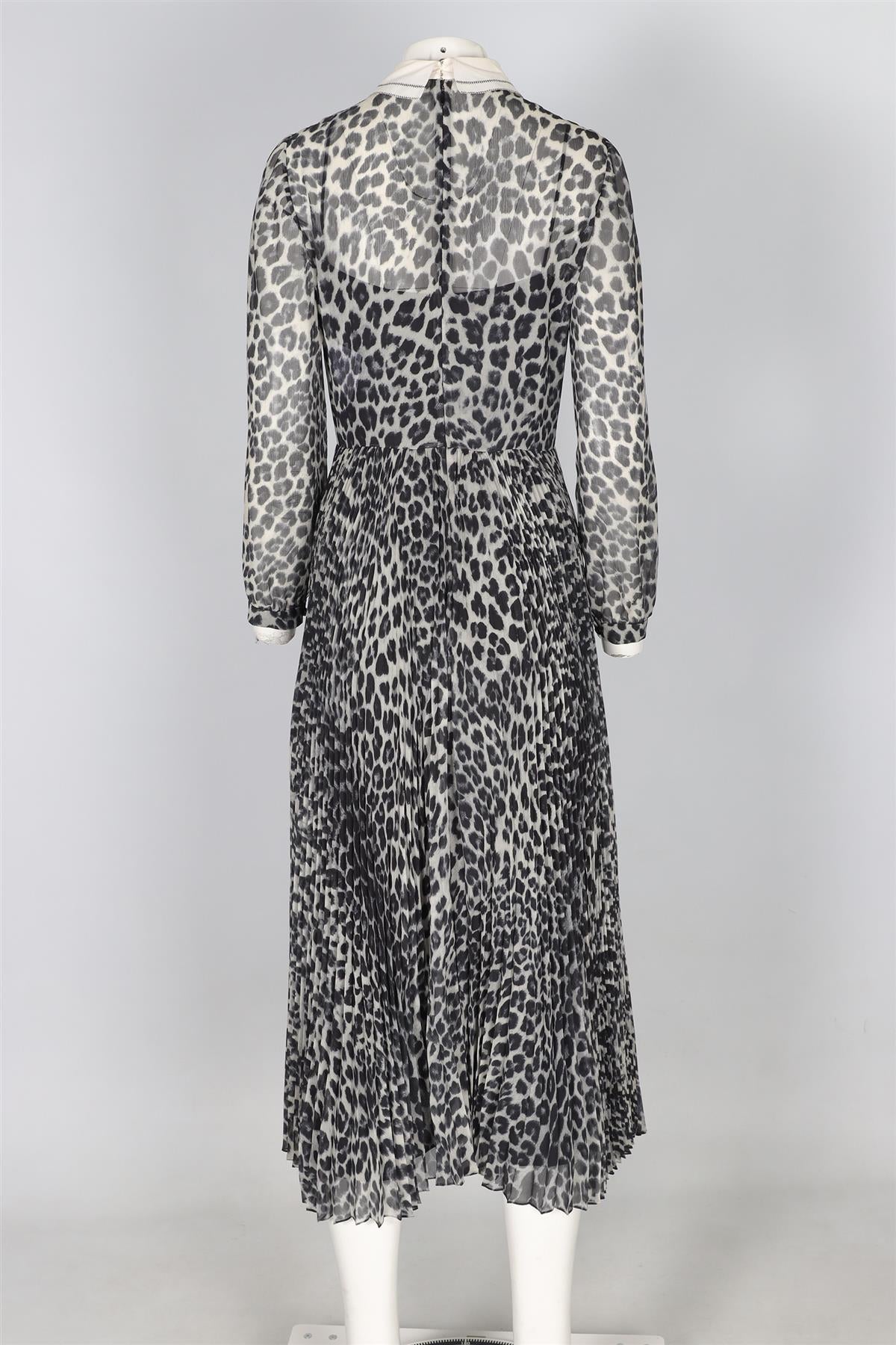 CHRISTIAN DIOR GREY SILK MAXI DRESS FR 36 UK 8