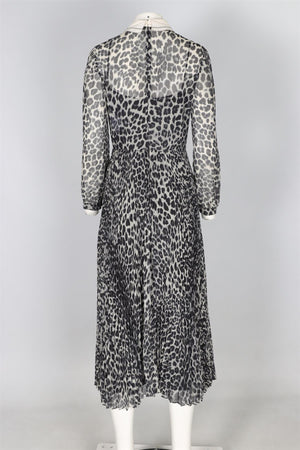 CHRISTIAN DIOR GREY SILK MAXI DRESS FR 36 UK 8