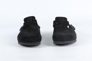 BIRKENSTOCK BLACK SUEDE SLIDERS EU 37 UK 4.5 US 6