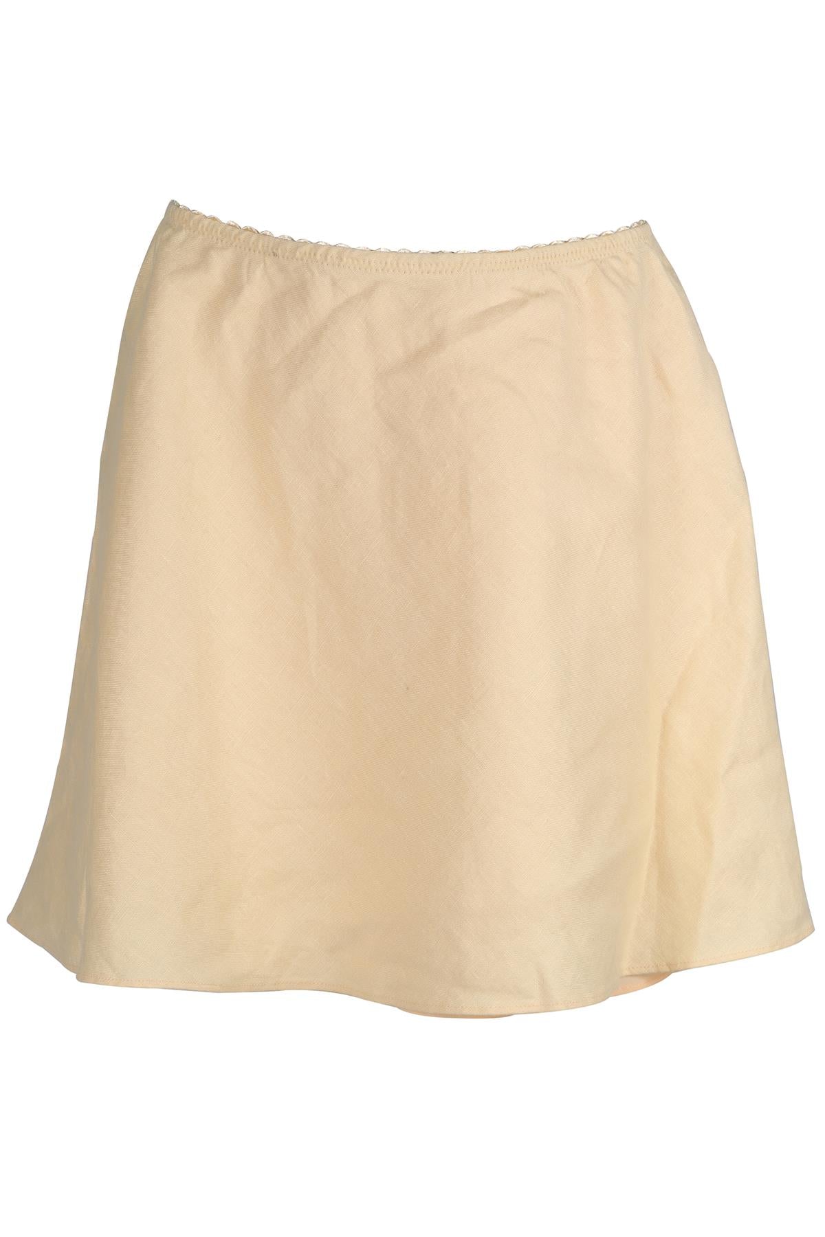 REFORMATION YELLOW LINEN MINI SKIRT SMALL