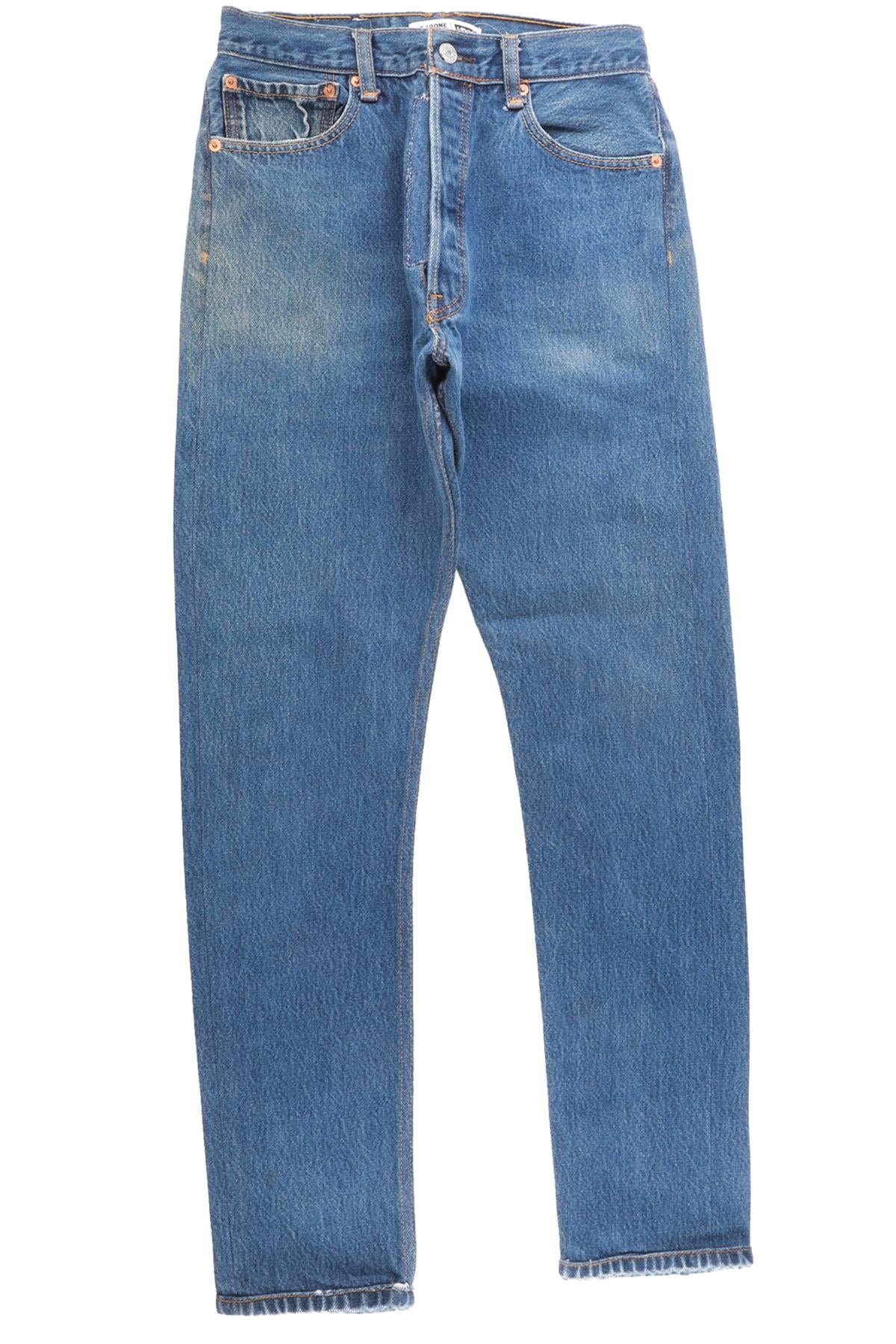 LEVIS RE/DONE BLUE DENIM STRAIGHT LEG JEANS W25 UK 6-8
