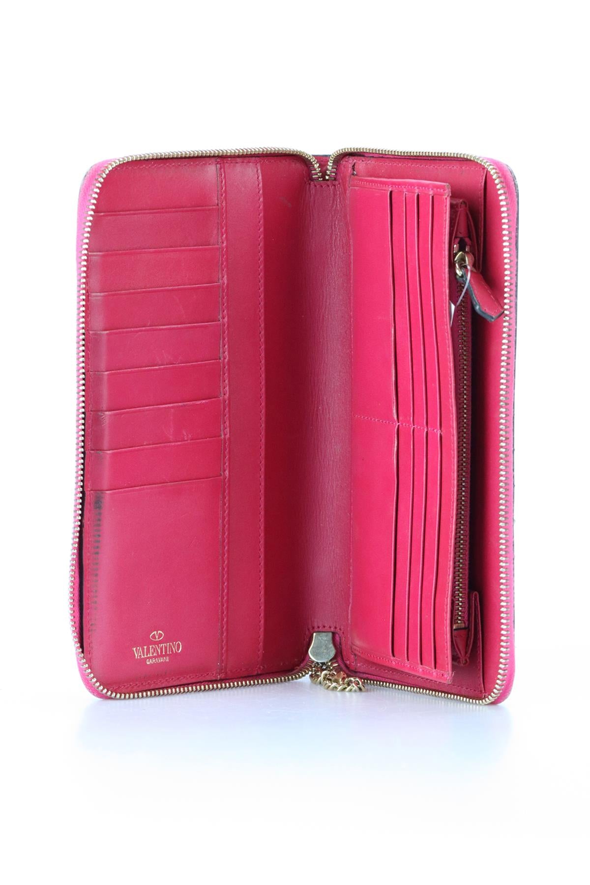 VALENTINO GARAVANI ROCKSTUD LEATHER WALLET