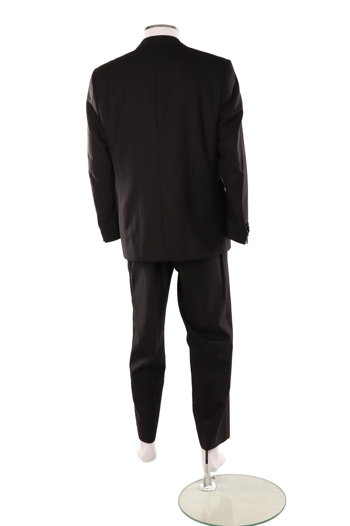CORNELIANI BLACK MEN'S WOOL TWO PIECE SUIT IT 52 UK/US 42