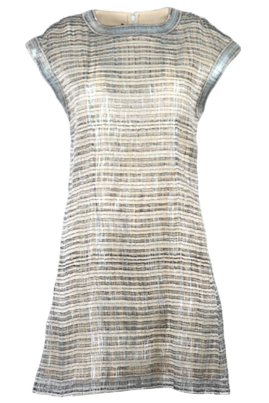 BALENCIAGA LEATHER AND KNIT MINI DRESS FR 40 UK 12