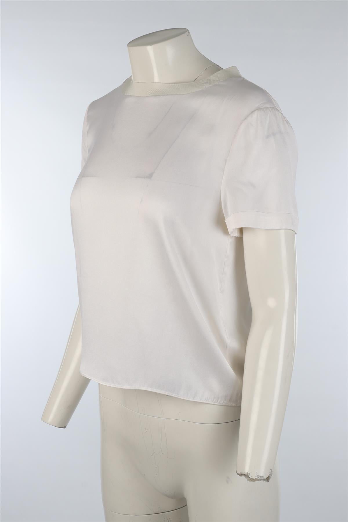 ALICE + OLIVIA WHITE SILK TOP SMALL