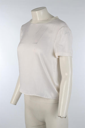 ALICE + OLIVIA WHITE SILK TOP SMALL