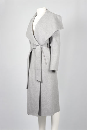 MACKAGE GREY BELTED WOOL COAT SMALL