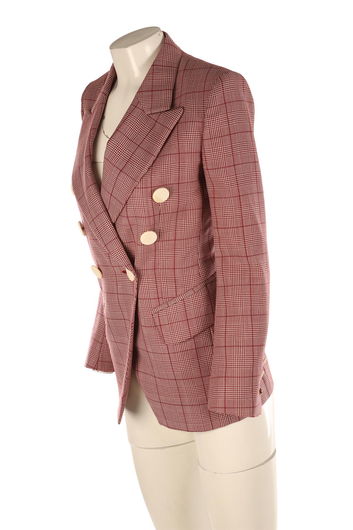 PETAR PETROV RED WOOL BLAZER FR 34 UK 6