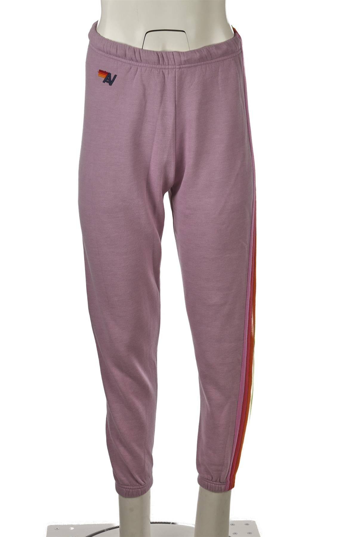 AVIATOR NATION PINK COTTON TRACK PANTS XSMALL