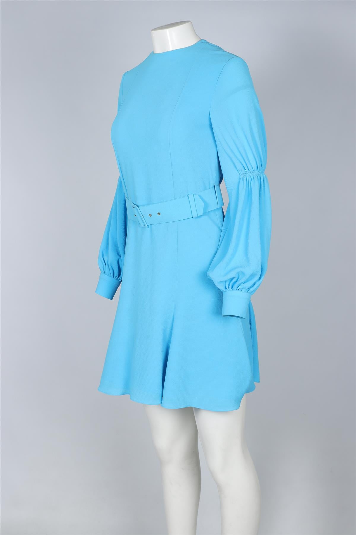 EMILIA WICKSTEAD BLUE CHIFFON MINI DRESS UK 10 US 6