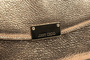 JIMMY CHOO GOLD LEATHER SHOULDER BAG