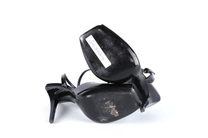 SAINT LAURENT BLACK LA SCANDALE PATENT LEATHER SANDALS EU 38.5 UK 5.5 US 8.5