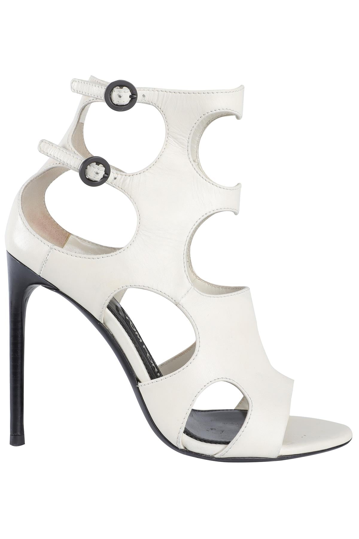 TOM FORD WHITE LEATHER SANDALS EU 37 UK 4 US 7