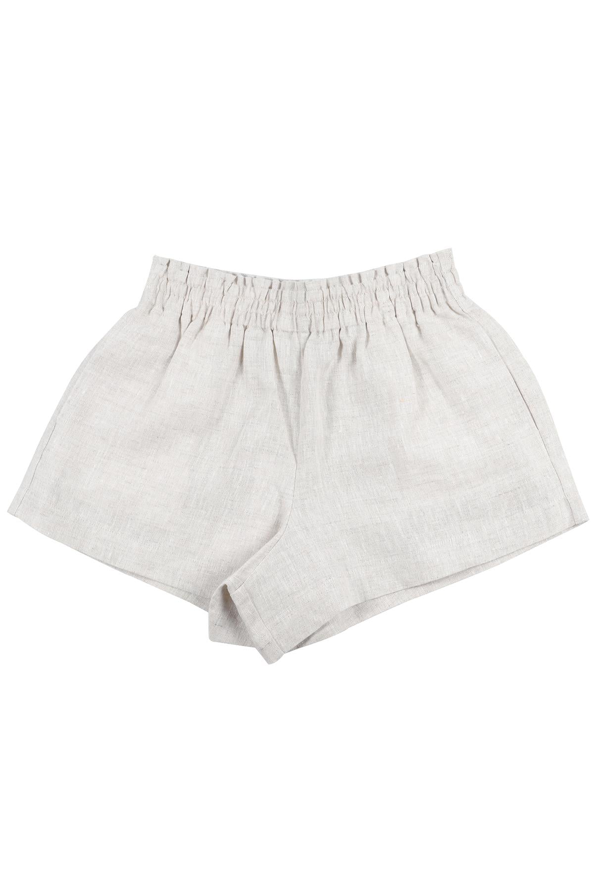 REFORMATION BEIGE LINEN SHORTS XSMALL