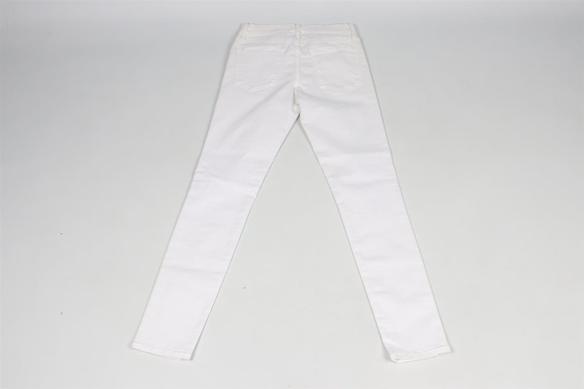 FRAME WHITE HIGH RISE SKINNY JEANS W27 UK 8-10