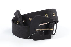 JOHANNA ORTIZ BLACK SATIN WAIST BELT US 6 UK 10