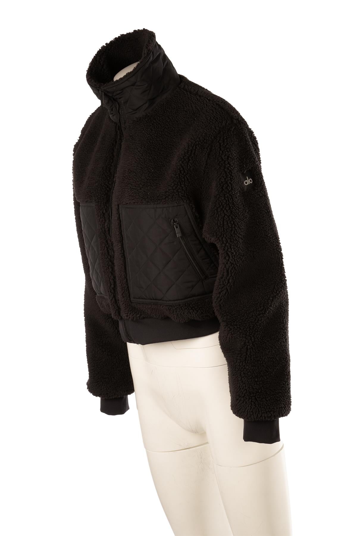 ALO YOGA BLACK FLEECE JACKET SMALL
