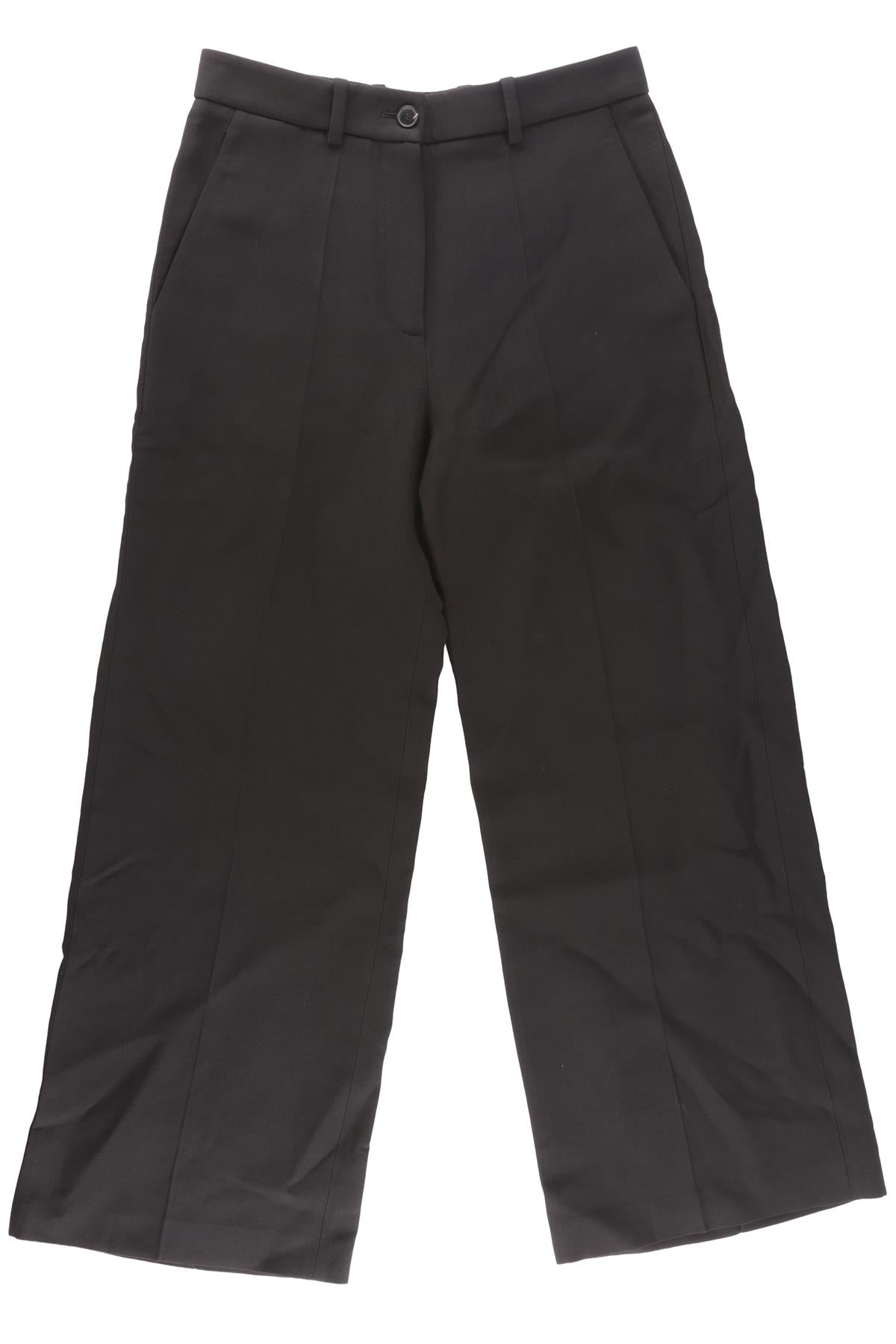 VALENTINO BLACK WOOL WIDE LEG PANTS IT 40 UK 8