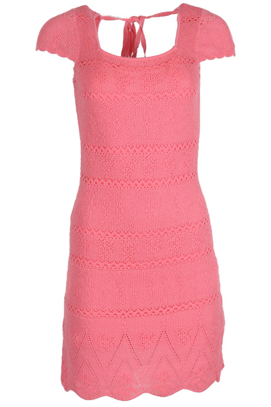 LOVESHACKFANCY CROCHET KNIT MINI DRESS MEDIUM