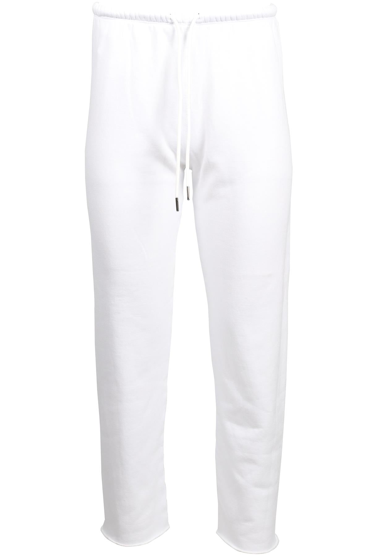 SPRWMN WHITE COTTON BLEND TRACK PANTS SMALL