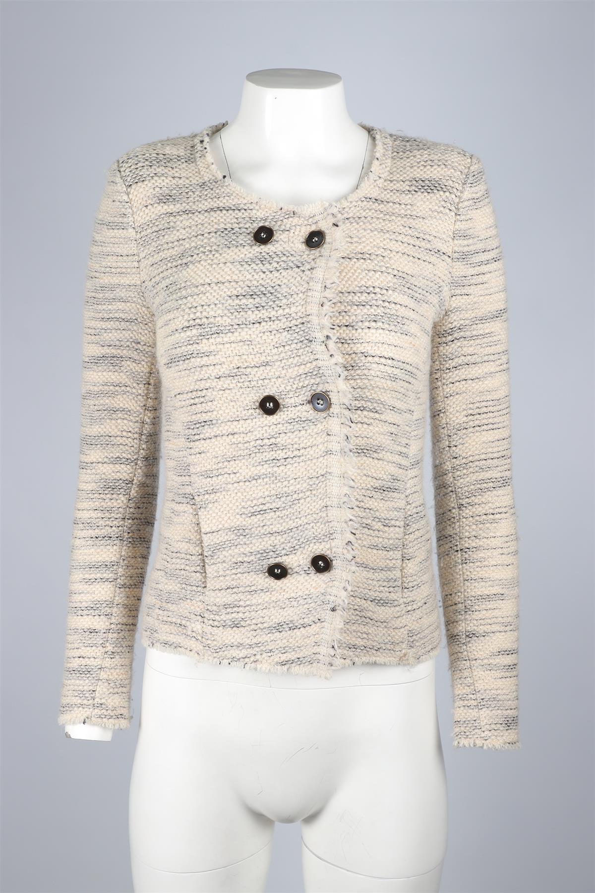 ISABEL MARANT CREAM WOOL JACKET FR 36 UK 8