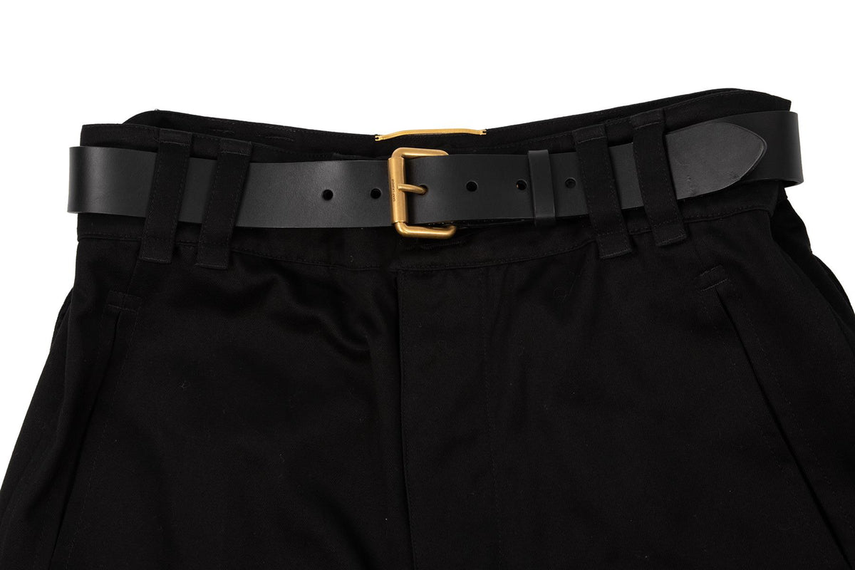 SAINT LAURENT BLACK CASSANDRE COTTON CARGO PANTS FR 36 UK 8