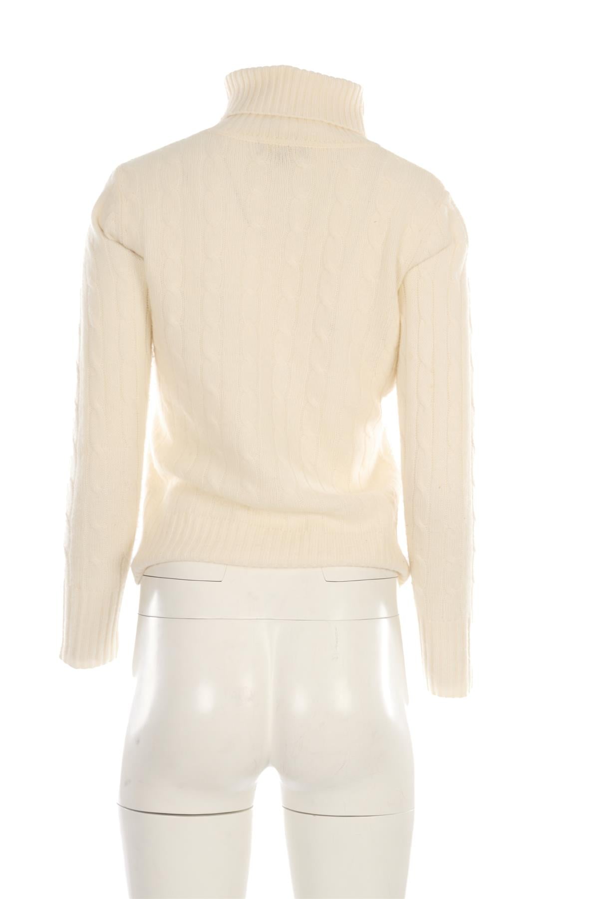 N.PEAL IVORY CASHMERE SWEATER SMALL