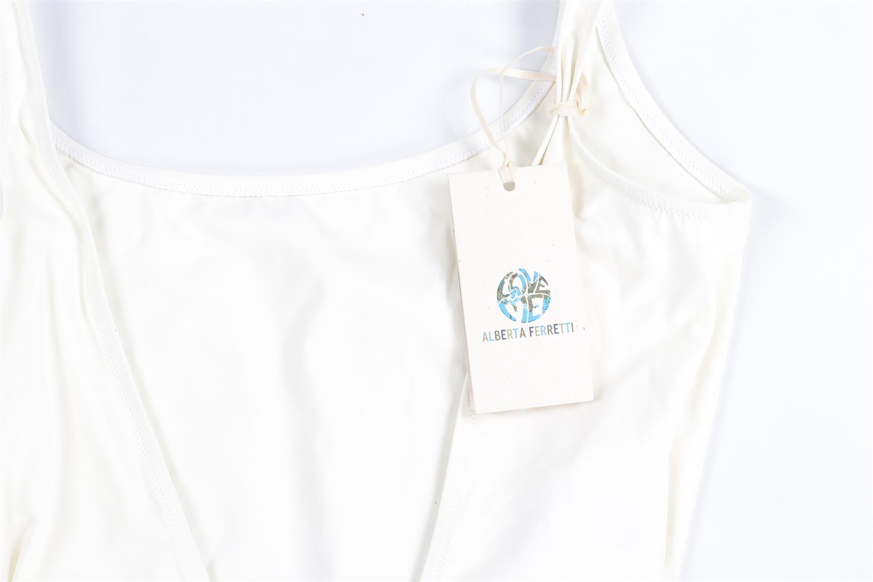 ALBERTA FERRETTI CREAM SWIMSUIT UK 10