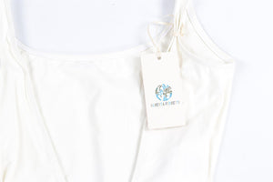 ALBERTA FERRETTI CREAM SWIMSUIT UK 10