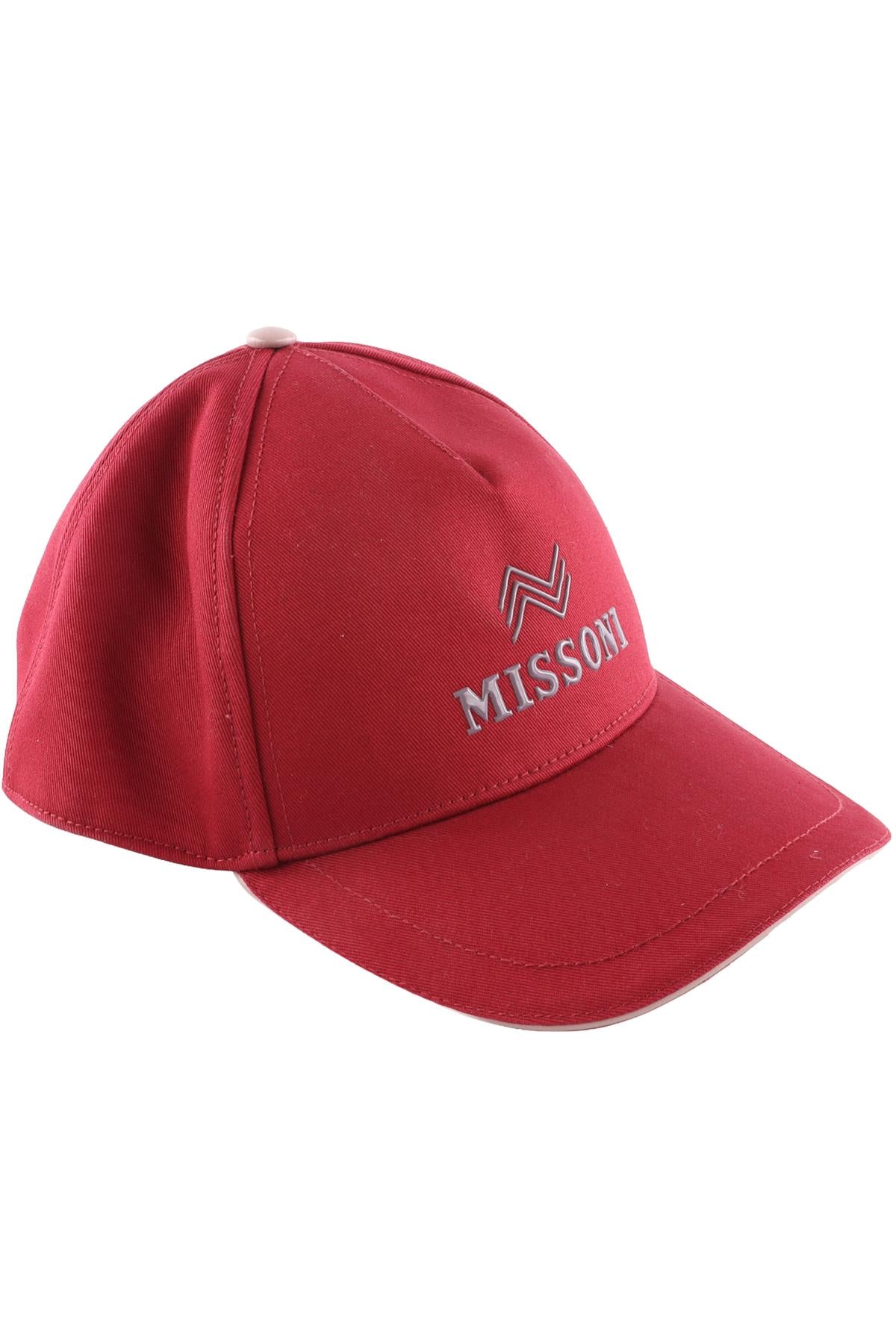 MISSONI RED COTTON BASEBALL CAP