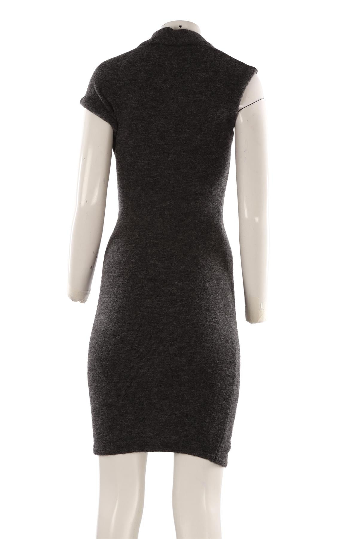 GREY KNIT MINI DRESS