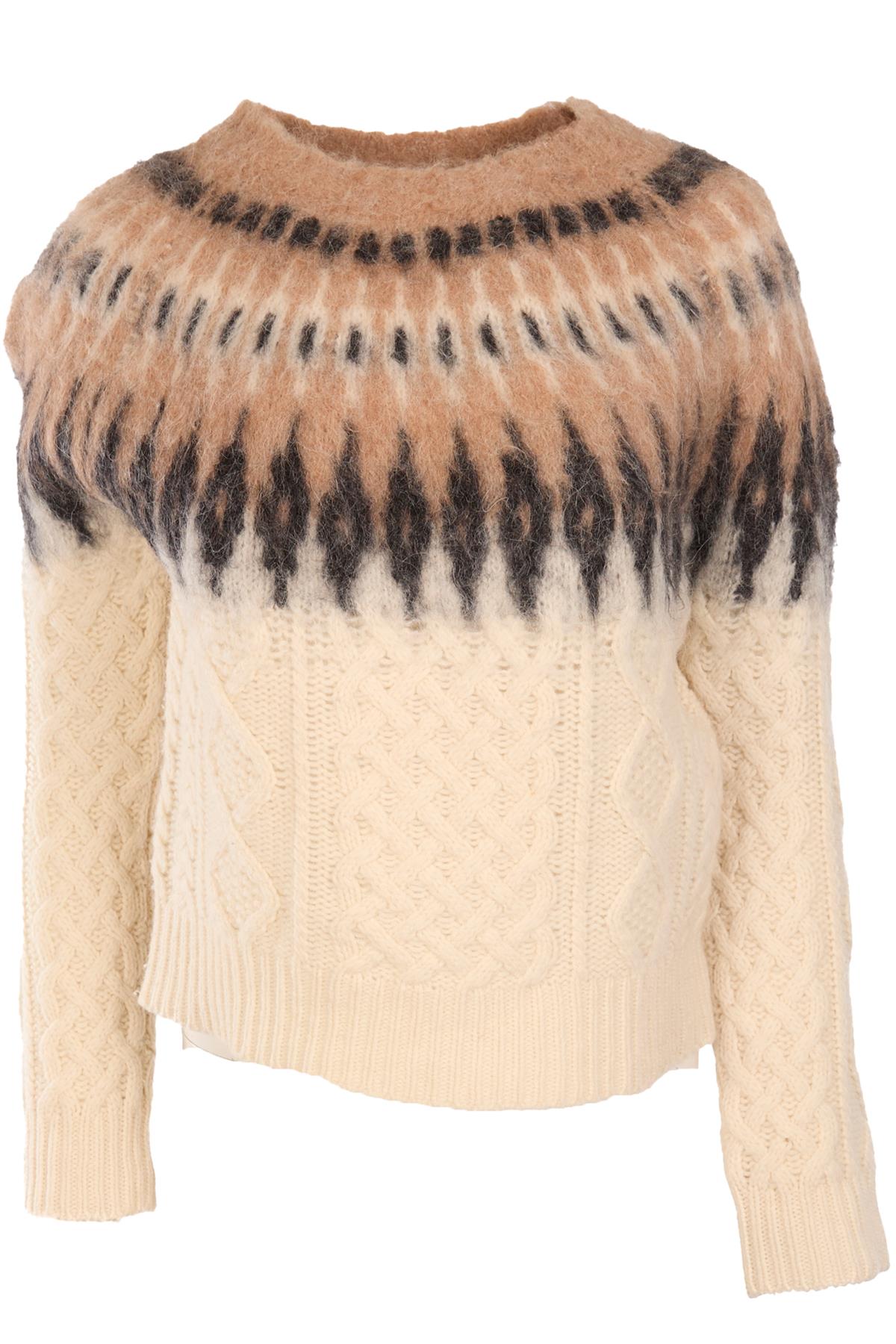 ALTUZARRA CREAM WOOL SWEATER XSMALL