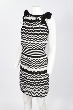 M MISSONI BLACK KNIT MINI DRESS IT 42 UK 10