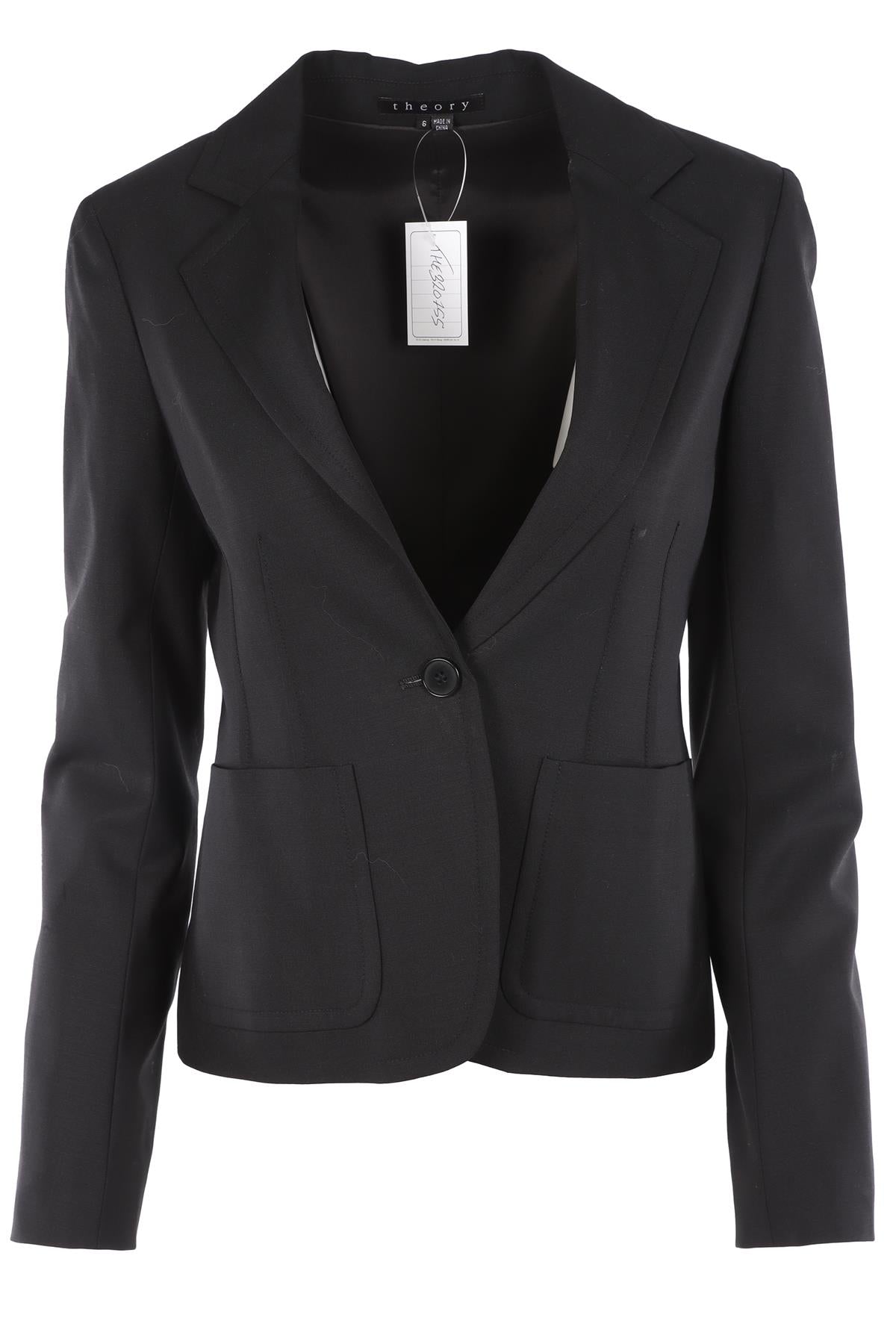 THEORY BLACK WOOL BLAZER US 6 UK 10