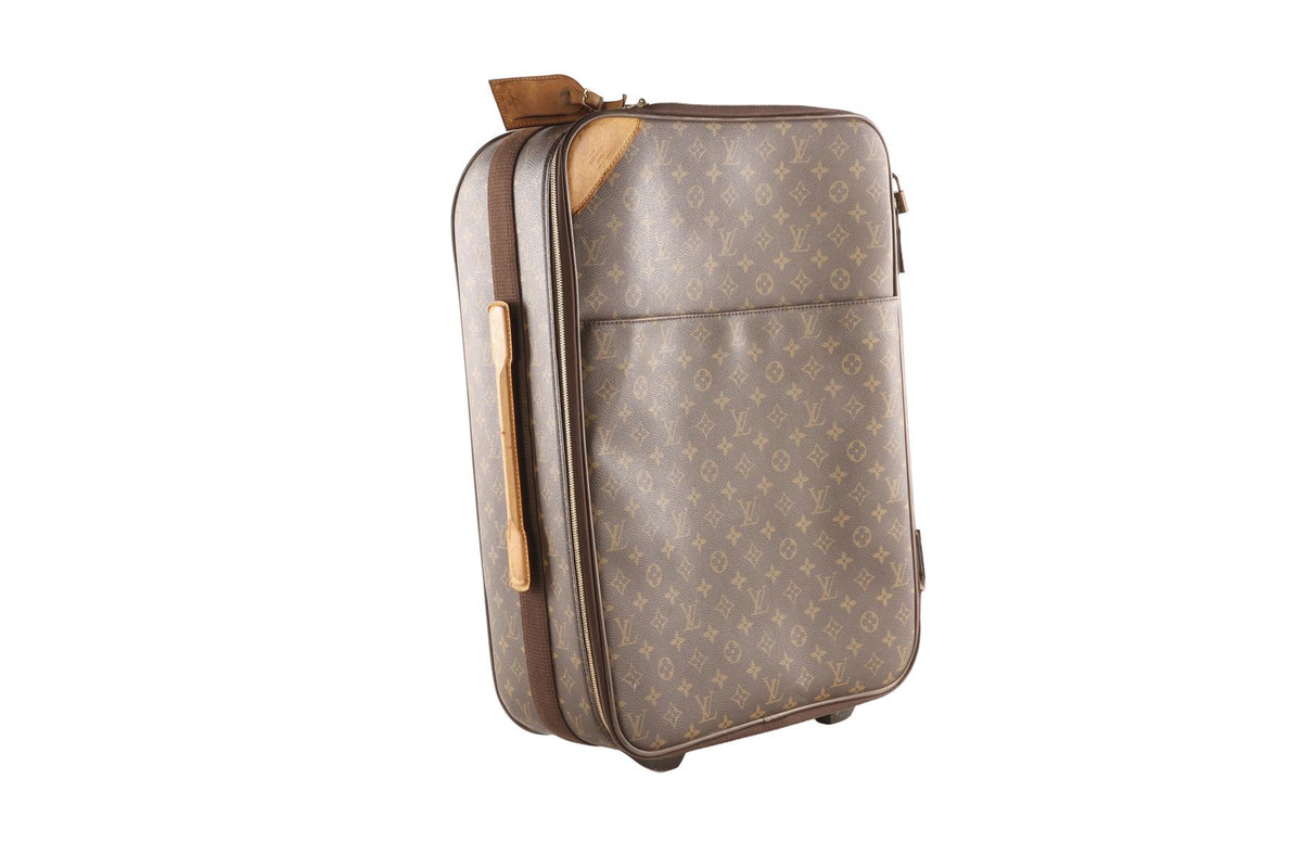 LOUIS VUITTON BROWN 2001 PEGASE 60 MONOGRAM COATED CANVAS SUITCASE